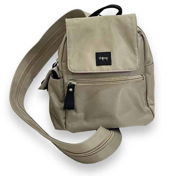 Esprit Tan Nylon Mini Convertible Sling Backpack main image 14